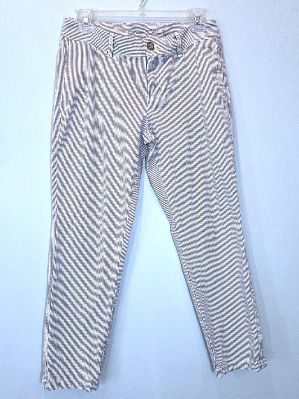 NWOT Khakis by Gap Vintage Rolled Crop Striped Pants Size 2R